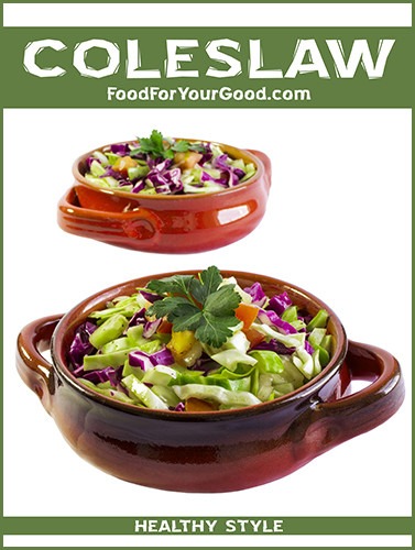 Healthy Home-Style Coleslaw | FoodForYourGood.com #coleslaw