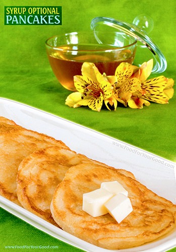Syrup Optional Pancakes | FoodForYourGood.com #pancakes