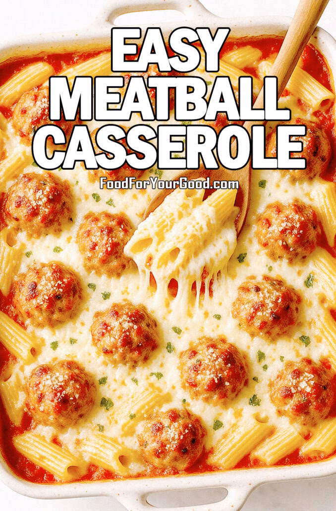 Easy Meatball Casserole Easy Meatball Casserole baked to perfection with tender meatballs, rich tomato sauce, and melted cheese, served hot and fresh from the oven.