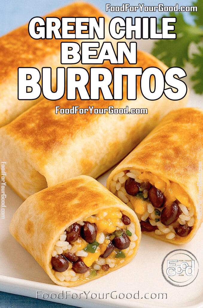 Golden brown burritos filled with black beans, rice, cheddar, and cilantro on a square white plate, served with a fresh cilantro garnish.
